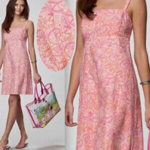 Lilly Pulitzer Dress Womens 12 Pink Ten Speed Bike Y2K Mini